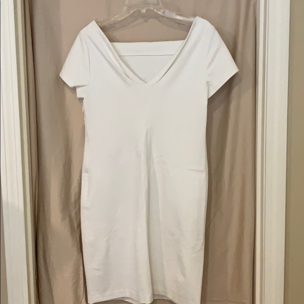 banana republic white dress
